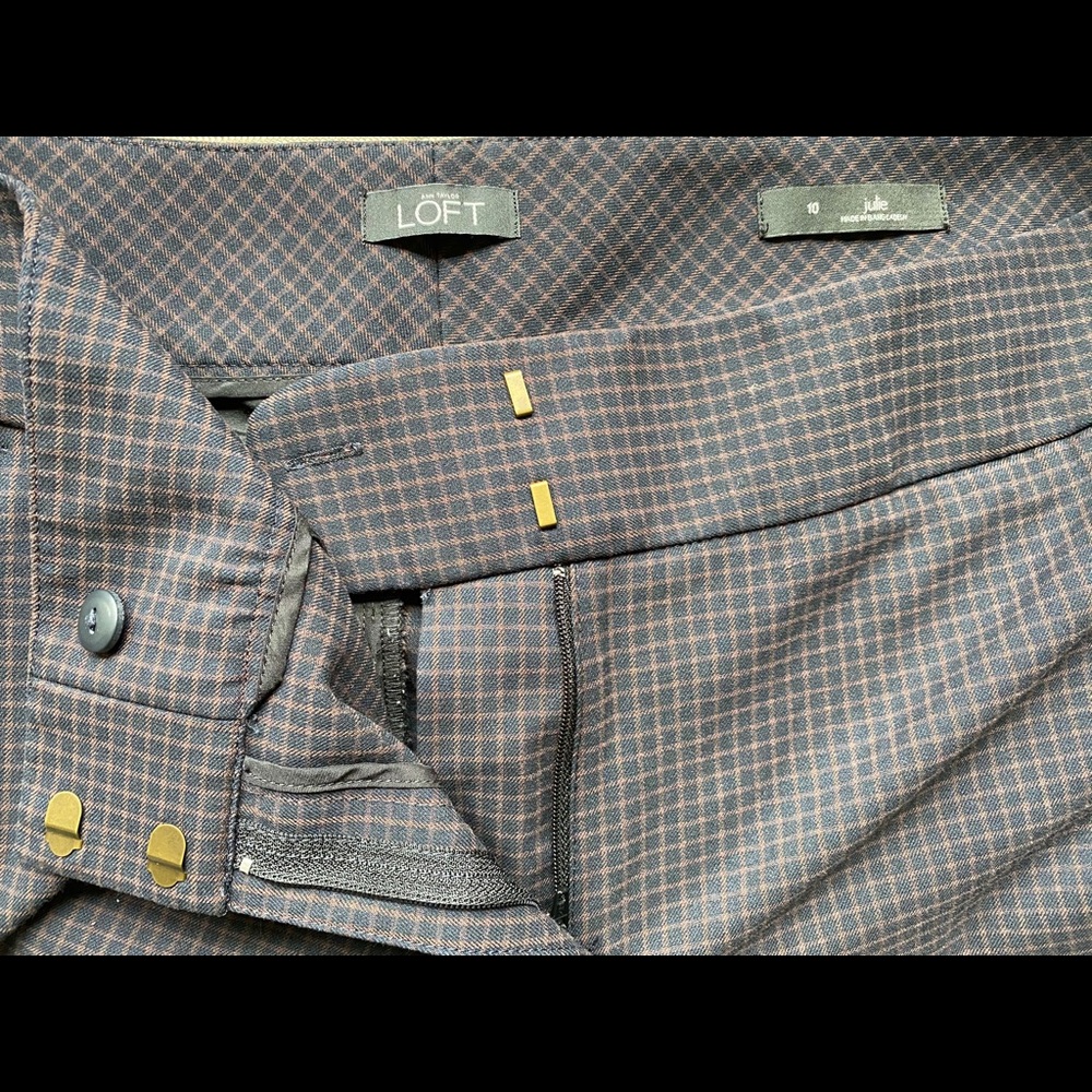 Ann Taylor Loft, Julie fit, Checkered Dress Pants